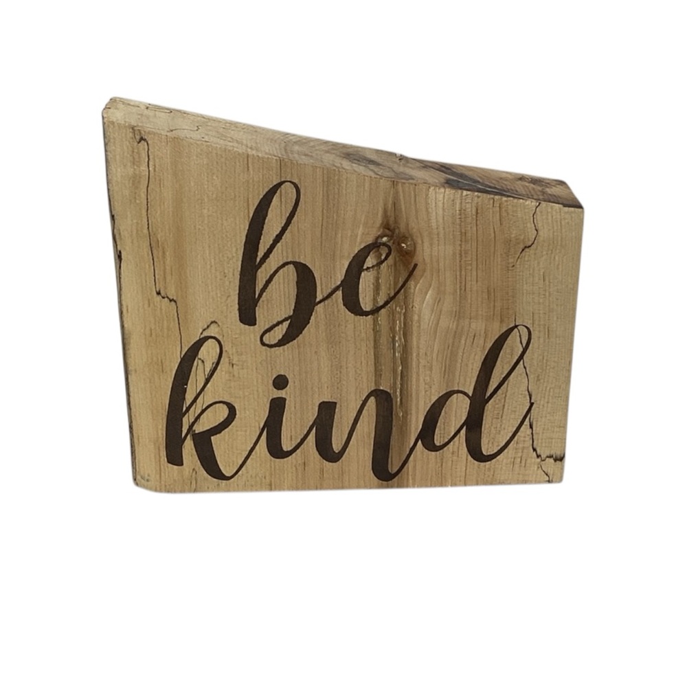 💚 FREE with any purchase ⭐️ Rustic Wood 'Be Kind' Sign